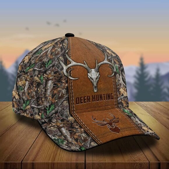 Deer Skull Hunting Cap Camo 3D Print Adjustable Polyester  display picture 1